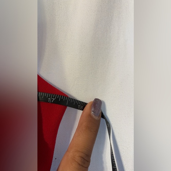 NWT- Betsy & Adam Crepe Tiered Ruffled Red Gown Gorgeous! 14 Petite - Picture 11 of 12